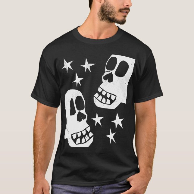 Camiseta Crânio Diâmetro De Los Muertos o Dia das Bruxas (Frente)