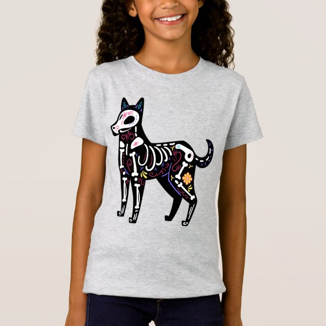 Camiseta Crânio do Açúcar Calavera Cão II (Frente)