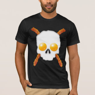 Camiseta Crânio do bacon e do pequeno almoço dos ovos