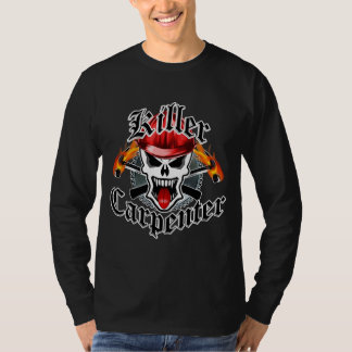 Camiseta Crânio do carpinteiro com capacete de segurança