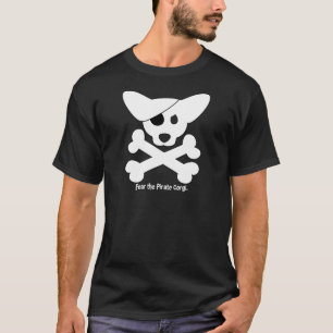 Camiseta Crânio do Corgi & t-shirt dos Crossbones
