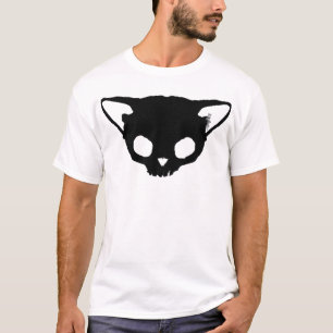 Camiseta Crânio do gato preto de Kuginh™
