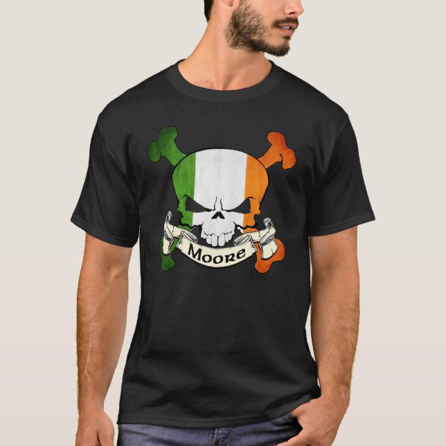 Camiseta Crânio do irlandês de Moore (Frente)