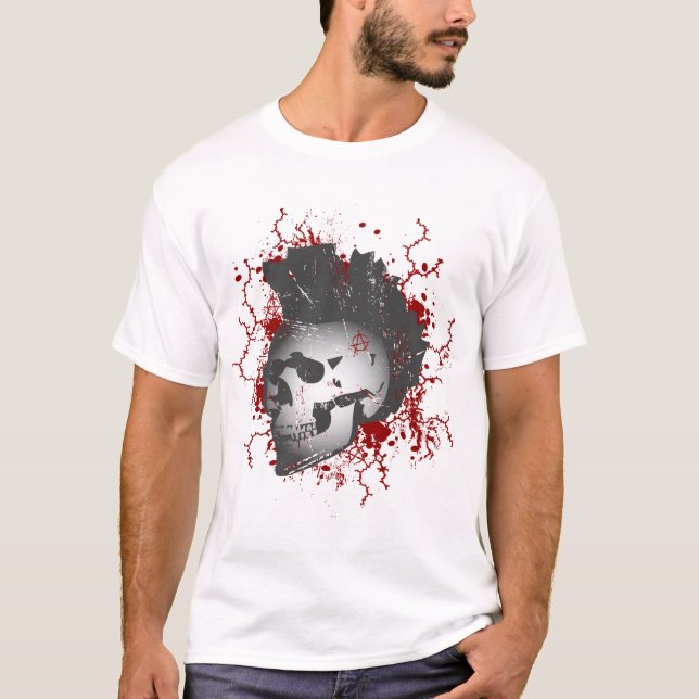 Camiseta Crânio do Mohawk da anarquia (Frente)