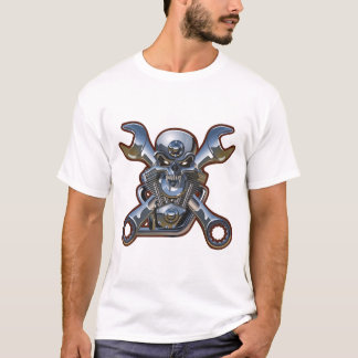Camiseta crânio do motociclista