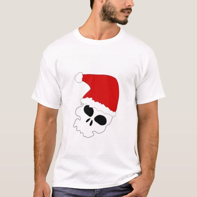 Camiseta Crânio do Natal (Frente)