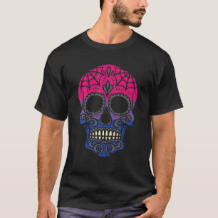 Camiseta Crânio do Orgulho Bissexual na Bissexualidade mex