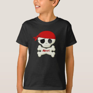 Camiseta Crânio do pirata e t-shirt pequenos dos Crossbone