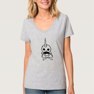 Camiseta Crânio do ser humano/unicórnio