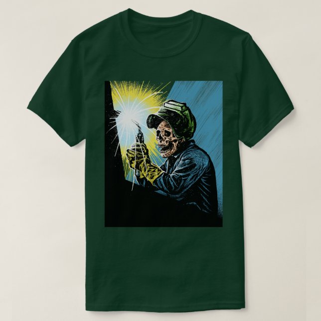 Camiseta Crânio do soldador (Frente do Design)