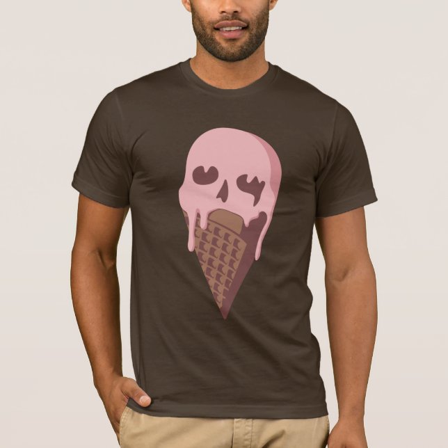 Camiseta Crânio do sorvete (Frente)