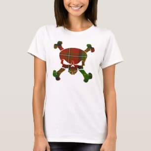 Camiseta Crânio do Tartan de Boyd nenhuma bandeira