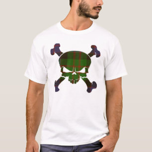 Camiseta Crânio do Tartan de MacDonald nenhuma bandeira
