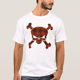 Camiseta Crânio do Tartan de MacIver nenhuma bandeira