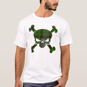 Camiseta Crânio do Tartan de MacKay nenhuma bandeira