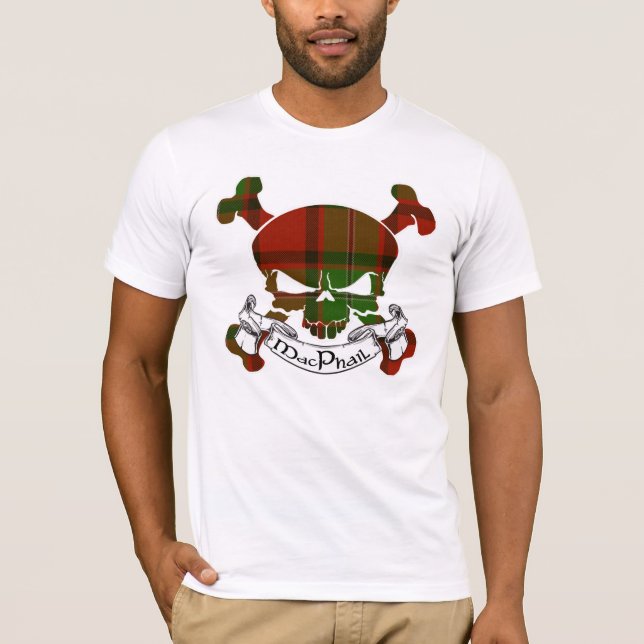 Camiseta Crânio do Tartan de MacPhail (Frente)