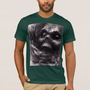 Camiseta Crânio do zombi, aumentando de gritar grave