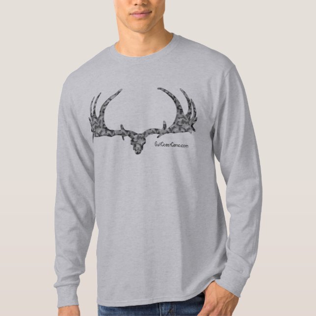 Camiseta Crânio dos alces em Camo urbano (Frente)
