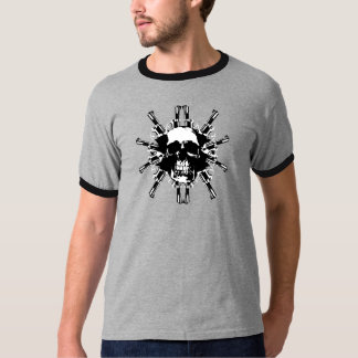 Camiseta Crânio e armas T