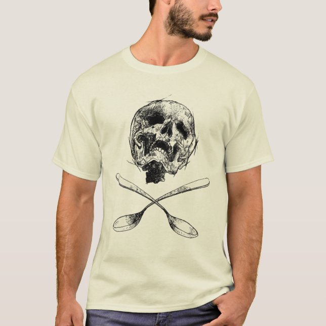 Camiseta Crânio e colheres (Frente)
