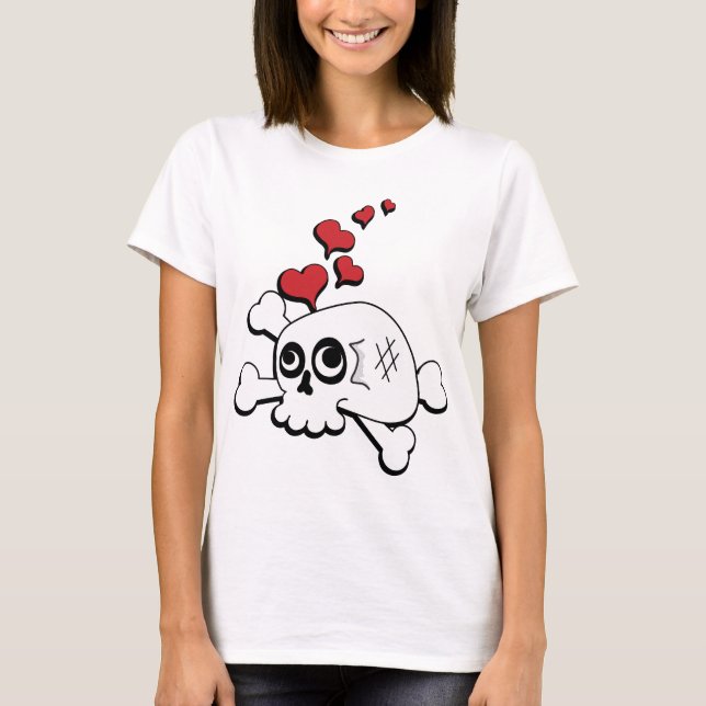 Camiseta Crânio e coração (Frente)