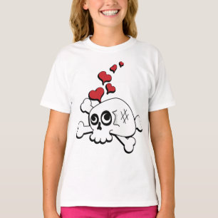 Camiseta Crânio e coração