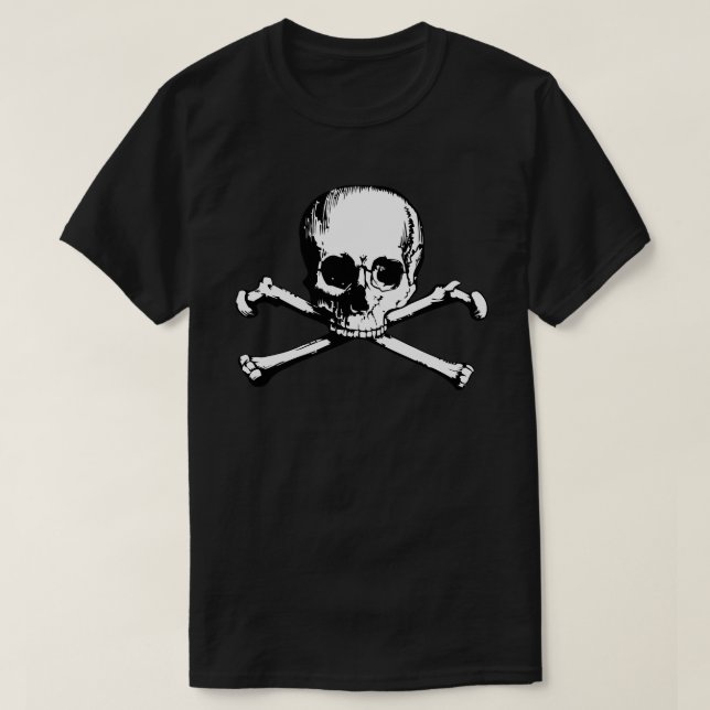 Camiseta Crânio E Crossbones (Frente do Design)