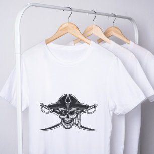 Camiseta Crânio e Crossbones Jolly Roger Pirate