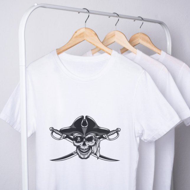 Camiseta Crânio e Crossbones Jolly Roger Pirate (Criador carregado)