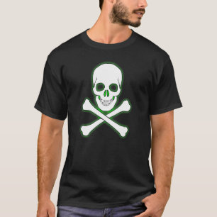 Camiseta Crânio e Crossbones Jolly Roger Pirate Flag Creepy