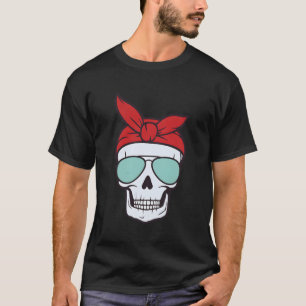 Camiseta Crânio E Crossbones Óculos De Sol Piratas