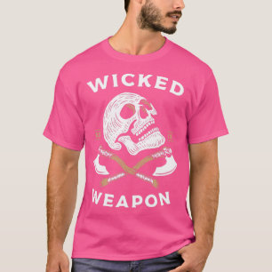 Camiseta Crânio e machados, arma maligna