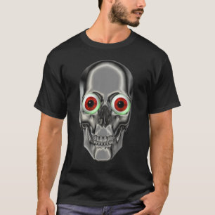 Camiseta Crânio e Olhos Assustadores 