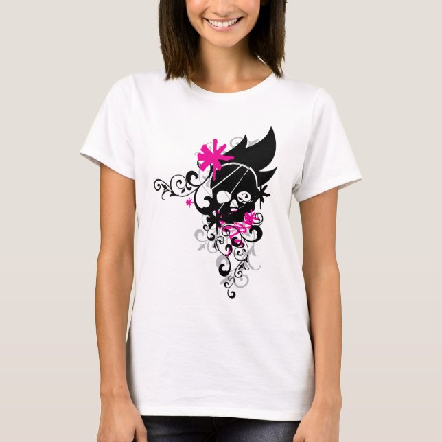 Camiseta Crânio-e-Ondas (Frente)