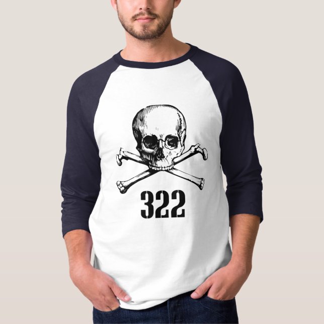 Camiseta Crânio e ossos 322 (Frente)