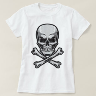 Camiseta Crânio e ossos cruzados