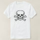 Camiseta Crânio e ossos cruzados (Frente do Design)