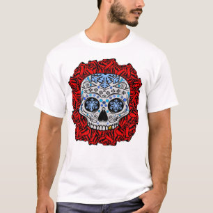 Camiseta Crânio e rosas do açúcar