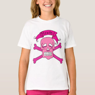 Camiseta Crânio e t-shirt e presentes cor-de-rosa dos