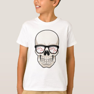 Camiseta Crânio em Poker com óculos de sol