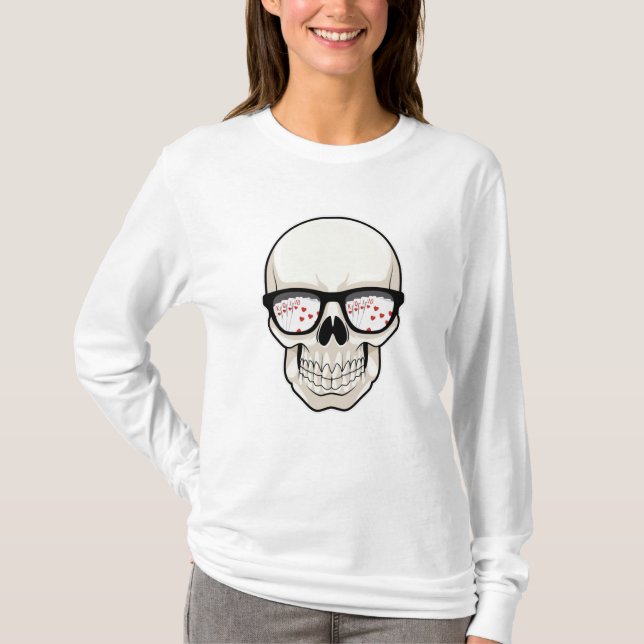 Camiseta Crânio em Poker com óculos de sol (Frente)