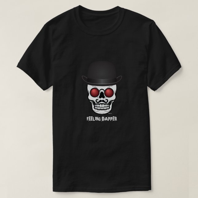 Camiseta Crânio engraçado que sente o Tshirt dos homens (Frente do Design)