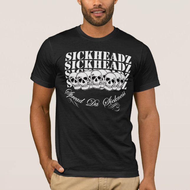 Camiseta Crânio escuro T do roupa de Sickheadz (Frente)