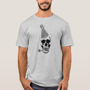 Camiseta Crânio feliz da festa de aniversário