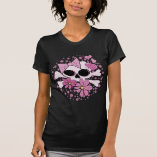 Camiseta Crânio feminino do punk