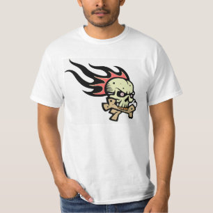Camiseta Crânio flamejante