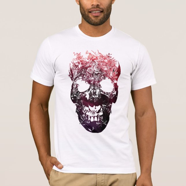 Camiseta Crânio floral (Frente)