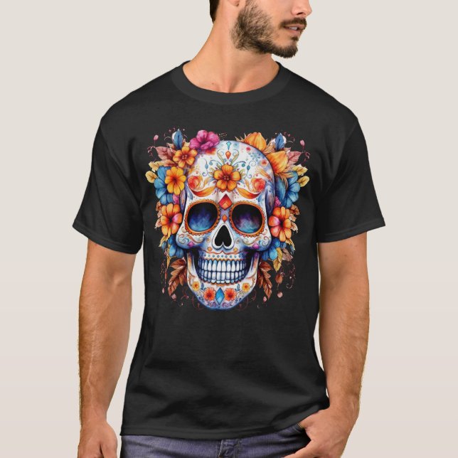 Camiseta Crânio Floral 12 (Frente)