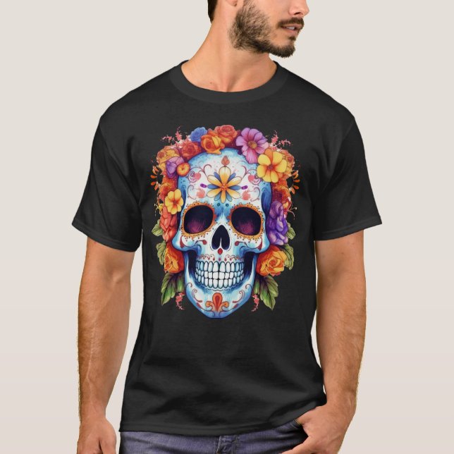 Camiseta Crânio Floral 13 (Frente)