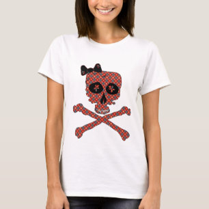 Camiseta Crânio floral feminino